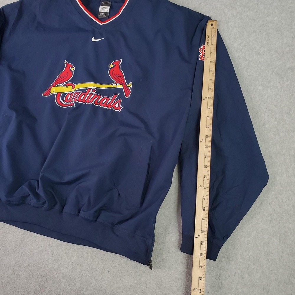 St Louis Cardinals Jacket Mens XL Blue MLB Baseball Nike Pullover Windbreaker - Picture 11 of 15